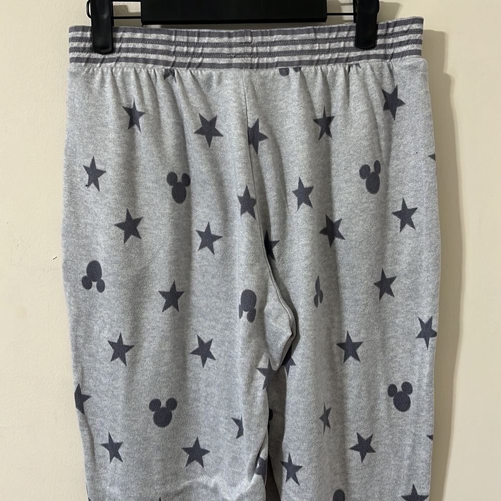 Disney Mickey Mouse Grey Jogger Pajama Pants Size Medium - Picture 9 of 12